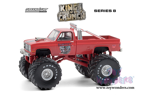 Greenlight - Kings of Crunch Series 8 | Chevrolet&reg; Silverado&reg; Monster Truck - Sampson I (1984, 1/64 scale diecast model car, Red) 49080E/48