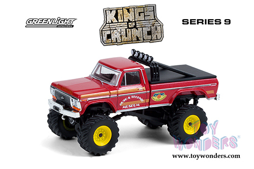Greenlight - Kings of Crunch Series 9 | Ford F-250 Monster Truck - Super Monster (1979, 1/64 scale diecast model car, Red) 49090D/48