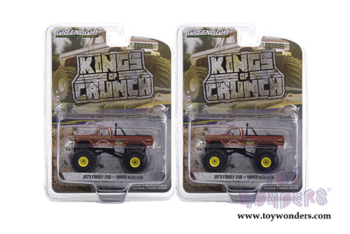 Greenlight - Kings of Crunch Series 9 | Ford F-250 Monster Truck - Super Monster (1979, 1/64 scale diecast model car, Red) 49090D/48