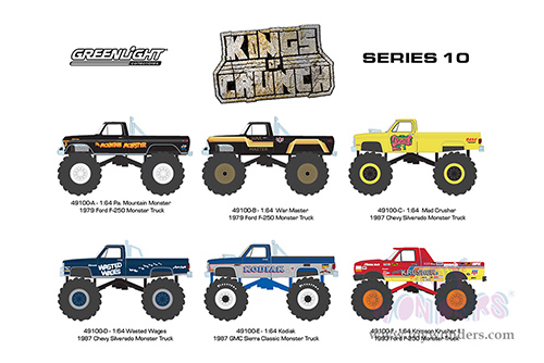 Greenlight - Kings of Crunch Series 10 (1/64 scale diecast model car, Asstd.) 49100/48