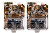 Show product details for Greenlight - Kings of Crunch Series 10 | Chevrolet&reg; Silverado Monster Truck - Wasted Wages (1987, 1/64 scale diecast model car, Blue) 49100D/48