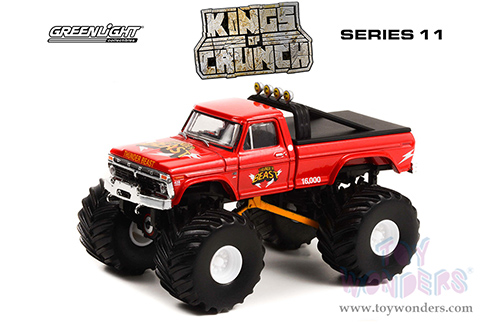 Greenlight - Kings of Crunch Series 11 | Ford F-250 Monster Truck - Thunder Beast (1976, 1/64 scale diecast model car, Red) 49110B/48
