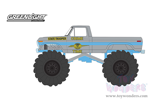 Greenlight - Kings of Crunch Series 11 | Ford F-250 Monster Truck - Crime Time State Trooper (1979, 1/64 scale diecast model car, Beige) 49110C/48