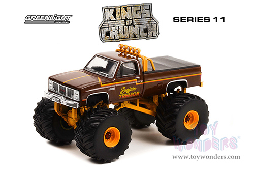 Greenlight - Kings of Crunch Series 11 | GMC&reg; High Sierra 2500 Monster Truck - Buffalo Tremor (1985, 1/64 scale diecast model car, Brown) 49110D/48
