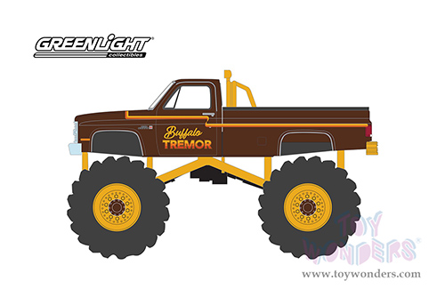 Greenlight - Kings of Crunch Series 11 | GMC&reg; High Sierra 2500 Monster Truck - Buffalo Tremor (1985, 1/64 scale diecast model car, Brown) 49110D/48
