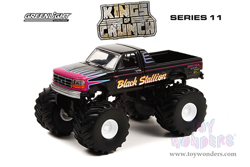Greenlight - Kings of Crunch Series 11 | Ford F-250 Monster Truck - Black Stallion (1992, 1/64 scale diecast model car, Black) 49110E/48