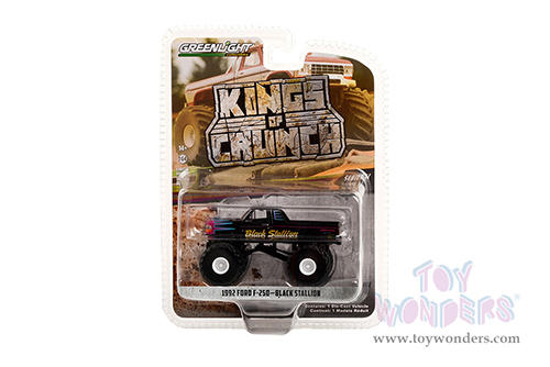 Greenlight - Kings of Crunch Series 11 | Ford F-250 Monster Truck - Black Stallion (1992, 1/64 scale diecast model car, Black) 49110E/48