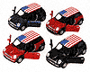 Show product details for Welly - Mini Cooper Hard Top w/ US Flag (1:34-1:39, Asstd.) 49766USD