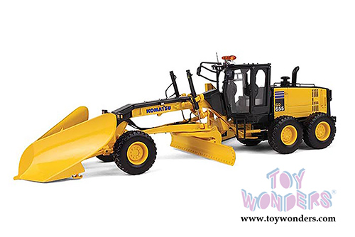 First Gear - Komatsu GD655-5 Motor Grader wtih V-Plow & Wing (1/50 scale diecast model car, Yellow) 50-3266