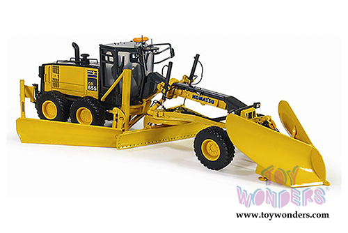First Gear - Komatsu GD655-5 Motor Grader wtih V-Plow & Wing (1/50 scale diecast model car, Yellow) 50-3266