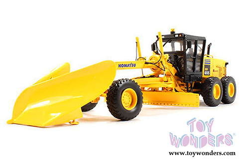 First Gear - Komatsu GD655-5 Motor Grader wtih V-Plow & Wing (1/50 scale diecast model car, Yellow) 50-3266