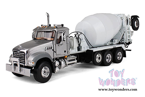 First Gear - Mack Granite with McNeilus Bridgemaster Mixer (1/50 scale diecast model car, Silver/White) 50-3335