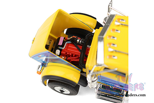 First Gear - Peterbilt Model 367 with Century Rotator Wrecker (1/50 scale diecast model car, Yellow/Blue) 50-3345