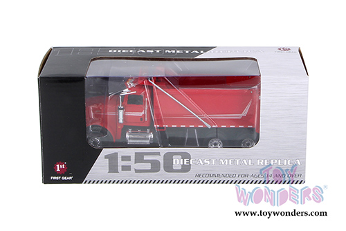 First Gear - Peterbilt Model 367 Dump Truck (1/50 scale diecast model car, Red) 50-3358