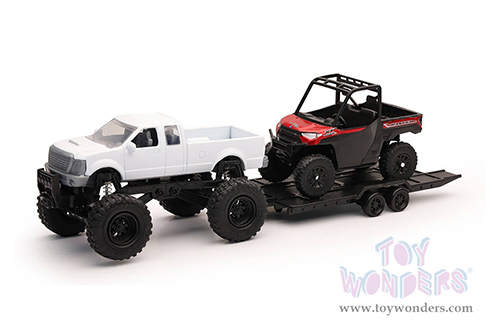 New Ray - Xtreme Off-Road | Pick Up Truck with Polaris&reg; Ranger XP1000 UTV (EPS)(1/32, durable molded construction, Asstd.) 50076