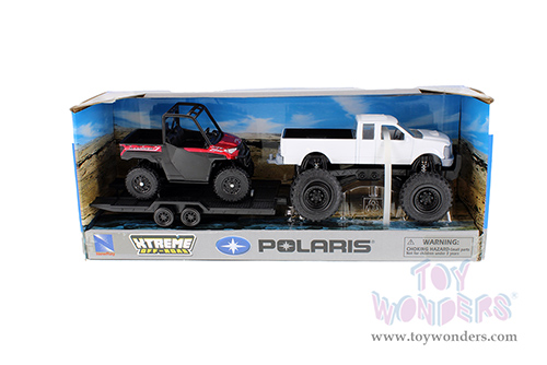 New Ray - Xtreme Off-Road | Pick Up Truck with Polaris&reg; Ranger XP1000 UTV (EPS)(1/32, durable molded construction, Asstd.) 50076