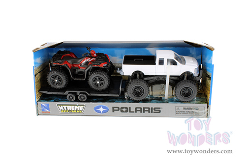 New Ray - Xtreme Off-Road | Pick Up Truck with Polaris® Sportsman XP1000 UTV (1/32, durable molded construction, Asstd.) 50086