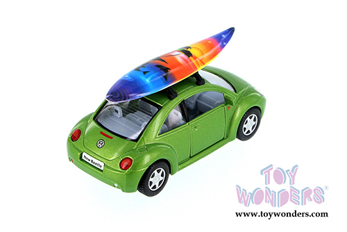 Kinsmart - Volkswagen New Beetle with Surfboard (1/32 scale diecast model car, Asstd.) 5028DS