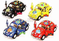 Kinsmart - Volkswagen Beetle Hardtop w/ Decals (1967, 1/32 scale diecast model car, Asstd.) 5057DF