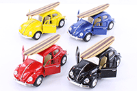 Kinsmart - Volkswagen Beetle Hardtop w/ Surfboard (1967, 1/32 scale diecast model car, Asstd.) 5057DS1