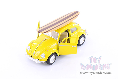 5057DS1 Kinsmart 1967 Volkswagen Classic Beetle Yellow Diecast Model Car 