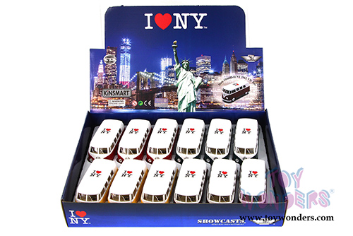5060D-ILNY Kinsmart Showcasts Collectibles I Love New York 1962 Volkswagen Classic Bus Diecast Model Car Display Box Package
