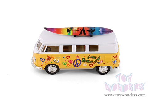 5060DFS Kinsmart 1962 Volkswagen Classic Bus with Surfboard Diecast Model Car