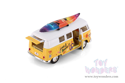 5060DFS Kinsmart 1962 Volkswagen Classic Bus with Surfboard Diecast Model Car