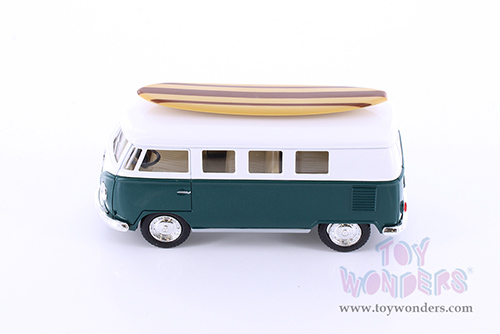 5060DS1 Kinsmart 1962 Volkswagen Classic Bus with Surfboard Diecast Model Car