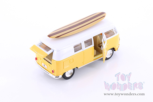 5060DS1 Kinsmart 1962 Volkswagen Classic Bus with Surfboard Diecast Model Car