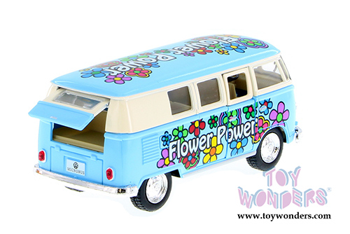 Kinsmart - Volkswagen Classic Bus with Flower Decals (1962, 1/32 scale diecast model car, Asstd.) 5060DYF