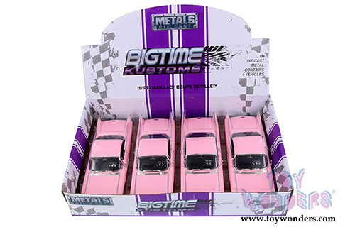 Jada Toys - Metals Die Cast | Bigtime Kustoms Cadillac&reg; Coupe DeVille&trade; Hardtop (1959, 1/24 scale diecast model car, Pink) 50667DP1