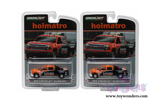 Greenlight - Chevrolet&reg; Silverado&trade; Pickup Truck Holmatro IndyCar Safety Team with Safety Equipment (2015, 1/64 scale diecast model car, Orange/Black) 51033