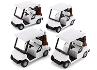 Kinsmart - Golf Cart Unmarked (4.5" diecast model car, White) 5105DW; 