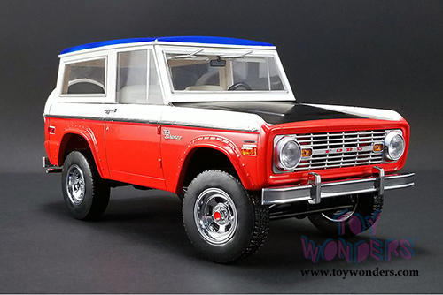 Greenlight/Acme | Ford Baja Bronco Stroppe (1971, 1/18 scale diecast model car, Red/White/Blue) 51173