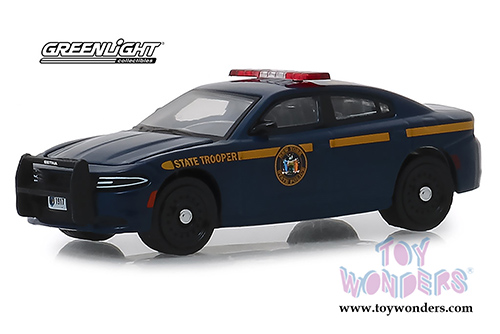 Greenlight - Dodge Charger - New York State Trooper Foundation Patrol Car (2017, 1/64 scale diecast model car, Dark Blue) 51178/48