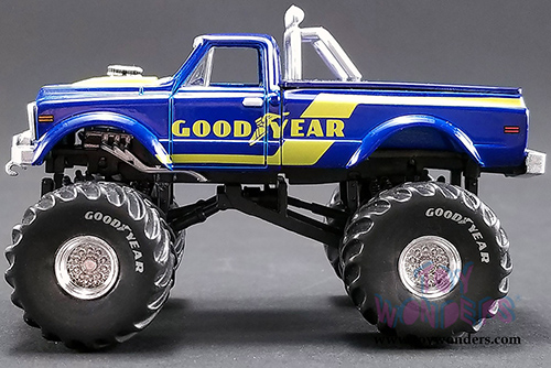 Greenlight/ACME - Chevrolet&reg; K-10 Monster Truck Goodyear (1970, 1/64 scale diecast model car, Blue/Yellow) 51267