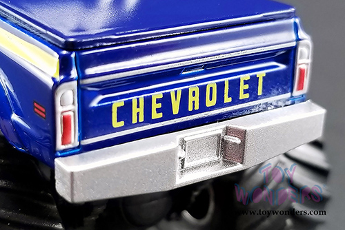 Greenlight/ACME - Chevrolet&reg; K-10 Monster Truck Goodyear (1970, 1/64 scale diecast model car, Blue/Yellow) 51267