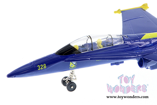 X-Force Commander U.S. Navy F-18 Hornet Blue Angels (9" diecast model, Blue/Yellow)  51301