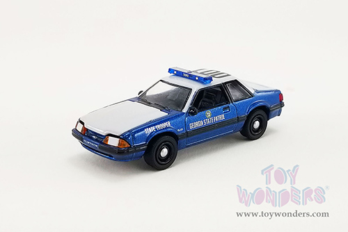 Greenlight/ACME - Ford Mustang SSP - Georgia State Patrol (1989, 1/64 scale diecast model car, Blue/White) 51408
