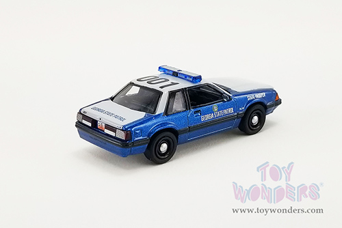 Greenlight/ACME - Ford Mustang SSP - Georgia State Patrol (1989, 1/64 scale diecast model car, Blue/White) 51408