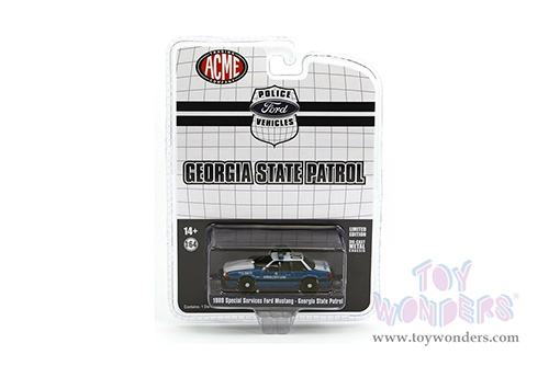 Greenlight/ACME - Ford Mustang SSP - Georgia State Patrol (1989, 1/64 scale diecast model car, Blue/White) 51408