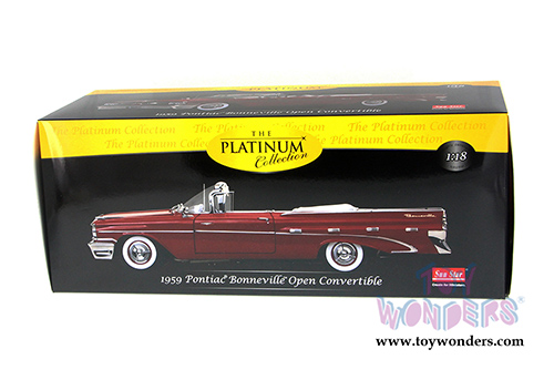 Sun Star Platinum - Pontiac Bonneville Open Convertible (1959, 1/18 scale diecast model car, Mandalay Red) 5183