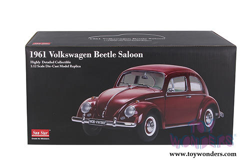 Sun Star - Volkswagen Beetle Saloon Hard Top (1961, 1/12 scale diecast model car, Ruby Red) 5210