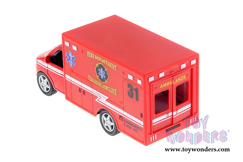 Kinsmart - Rescue Team Ambulances (5" diecast model car, Red) 5259DR