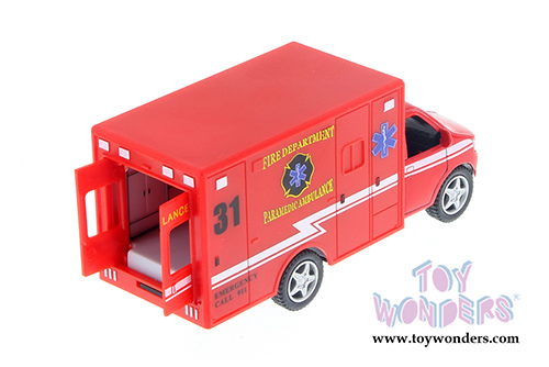 Kinsmart - Rescue Team Ambulances (5" diecast model car, Red) 5259DR