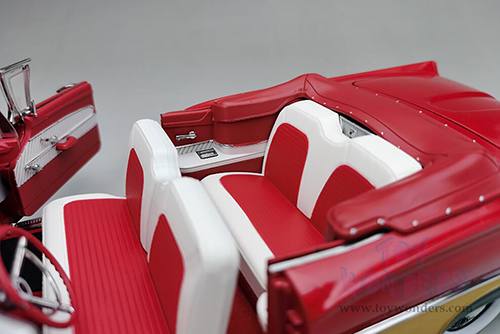 Sun Star Platinum - Ford Fairlane 500 Open Convertible (1958, 1/18 scale diecast model car, Torch Red/Raven Black) 5264