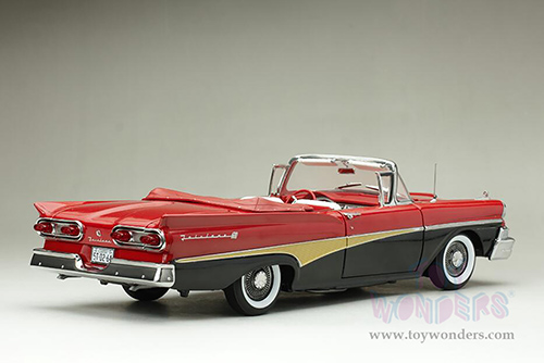 Sun Star Platinum - Ford Fairlane 500 Open Convertible (1958, 1/18 scale diecast model car, Torch Red/Raven Black) 5264