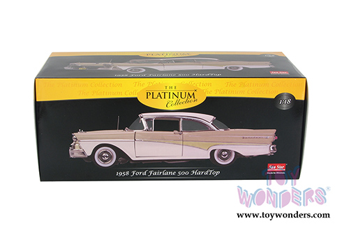 Sun Star Platinum - Ford Fairlane 500 Hardtop (1958, 1/18 scale diecast model car, Colonial White/Desert Beige) 5273