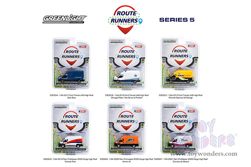 Greenlight - Route Runners Series 5 (1/64 scale diecast model car, Asstd.) 53050/48